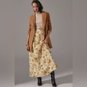 NEW Anthropologie Floral Botanical  Vintage inspired Skirt A Line Romantic 6